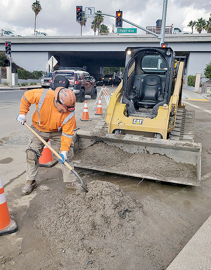 Debris and mud removed on the Sixth Street onramp to Interstate 10 east.